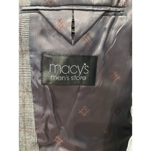 Ryan Seacrest Distinction Plaid Wool Blazer Red Check 100% Wool 40L🧥✨ - Picture 7 of 7